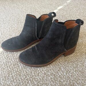 Lucky Brand Suede Ankle Booties – Black – Women’s 6.5
